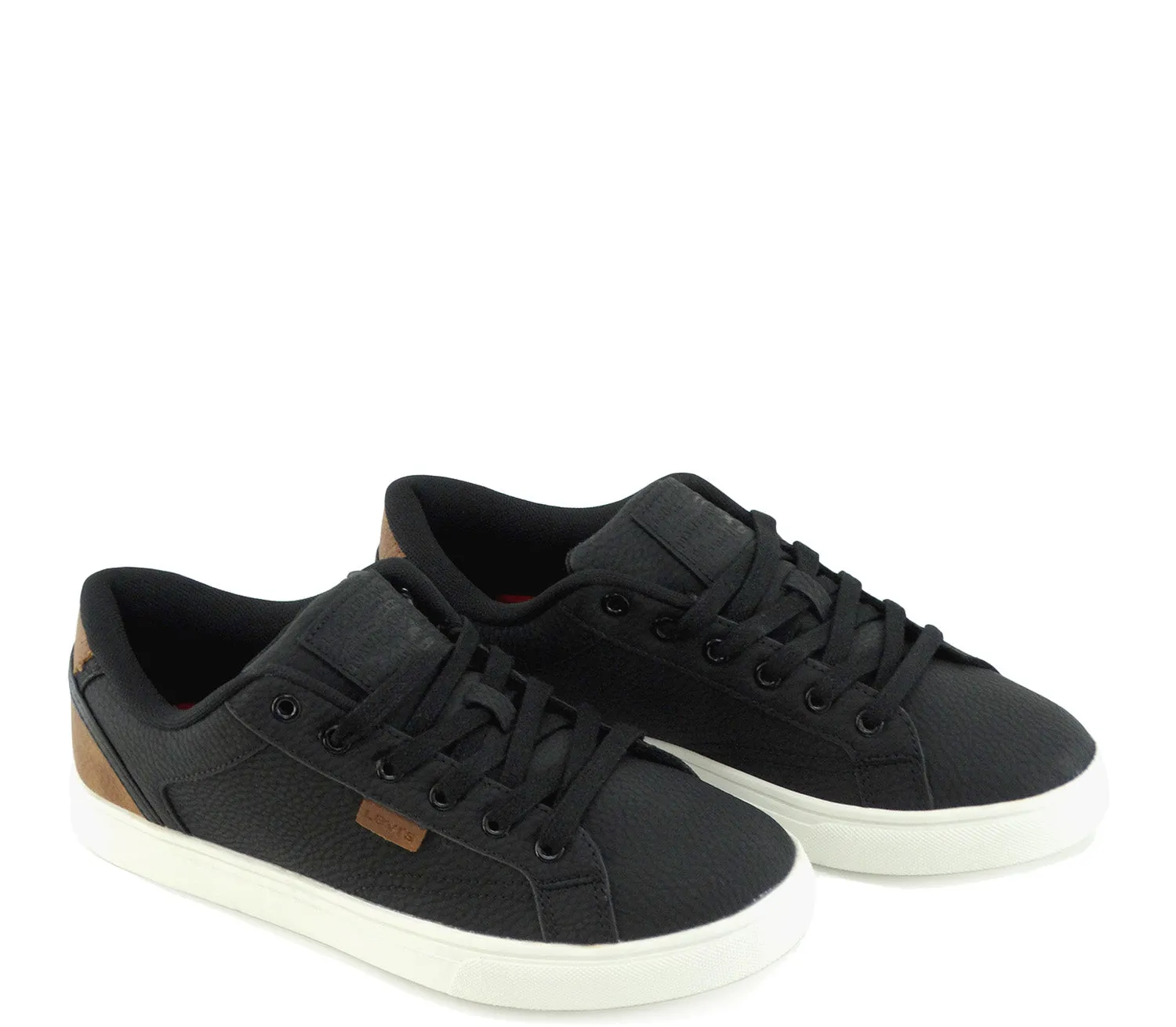 011360, Levi's, Jeffrey 501 - Men's Sneakers (Low Top) - Black/Tan