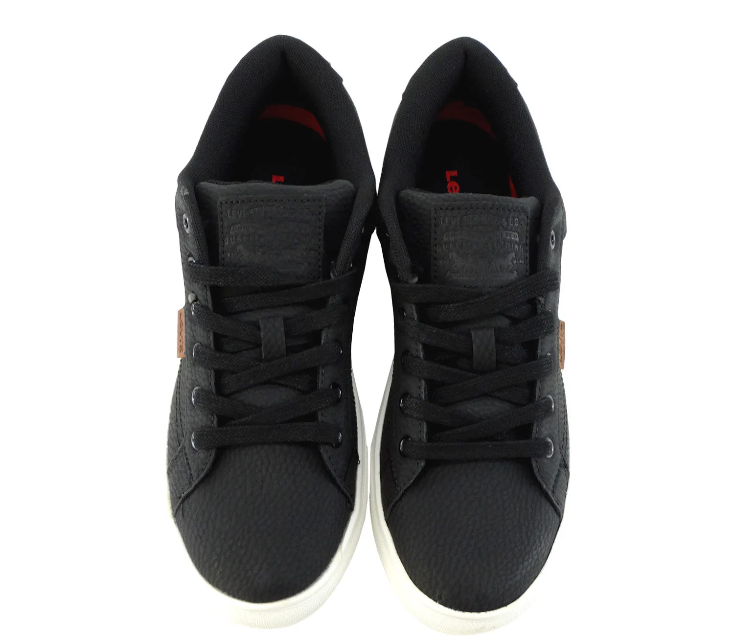 011360, Levi's, Jeffrey 501 - Men's Sneakers (Low Top) - Black/Tan