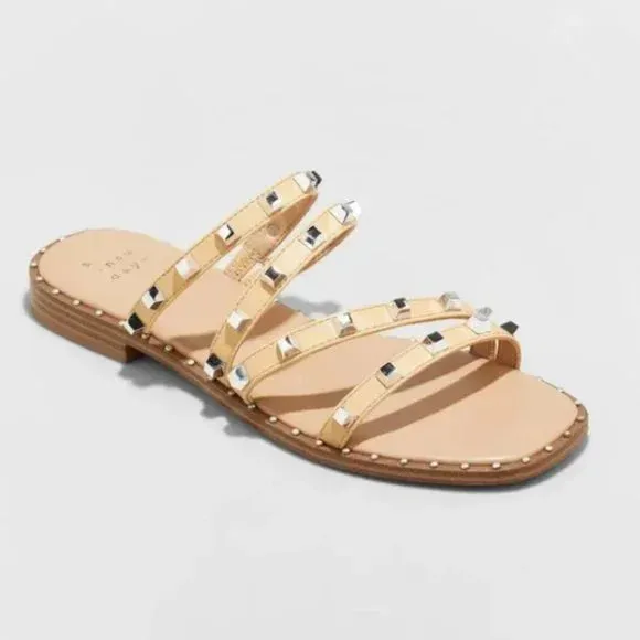 A New Day Women's Hollis Tan Slippers Sandals