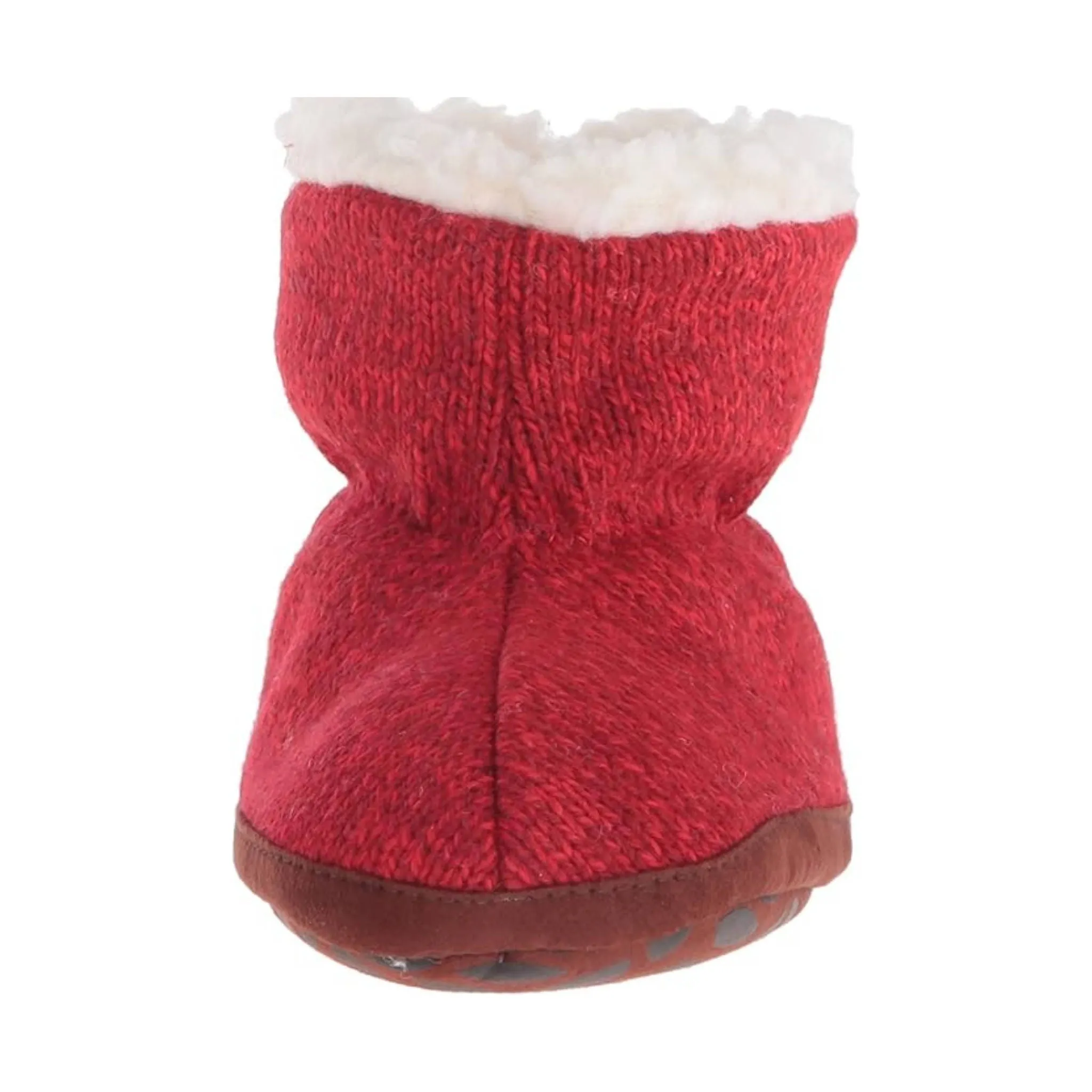 Acorn Toddler Easy Bootie Ragg Slippers - Red Ragg Wool