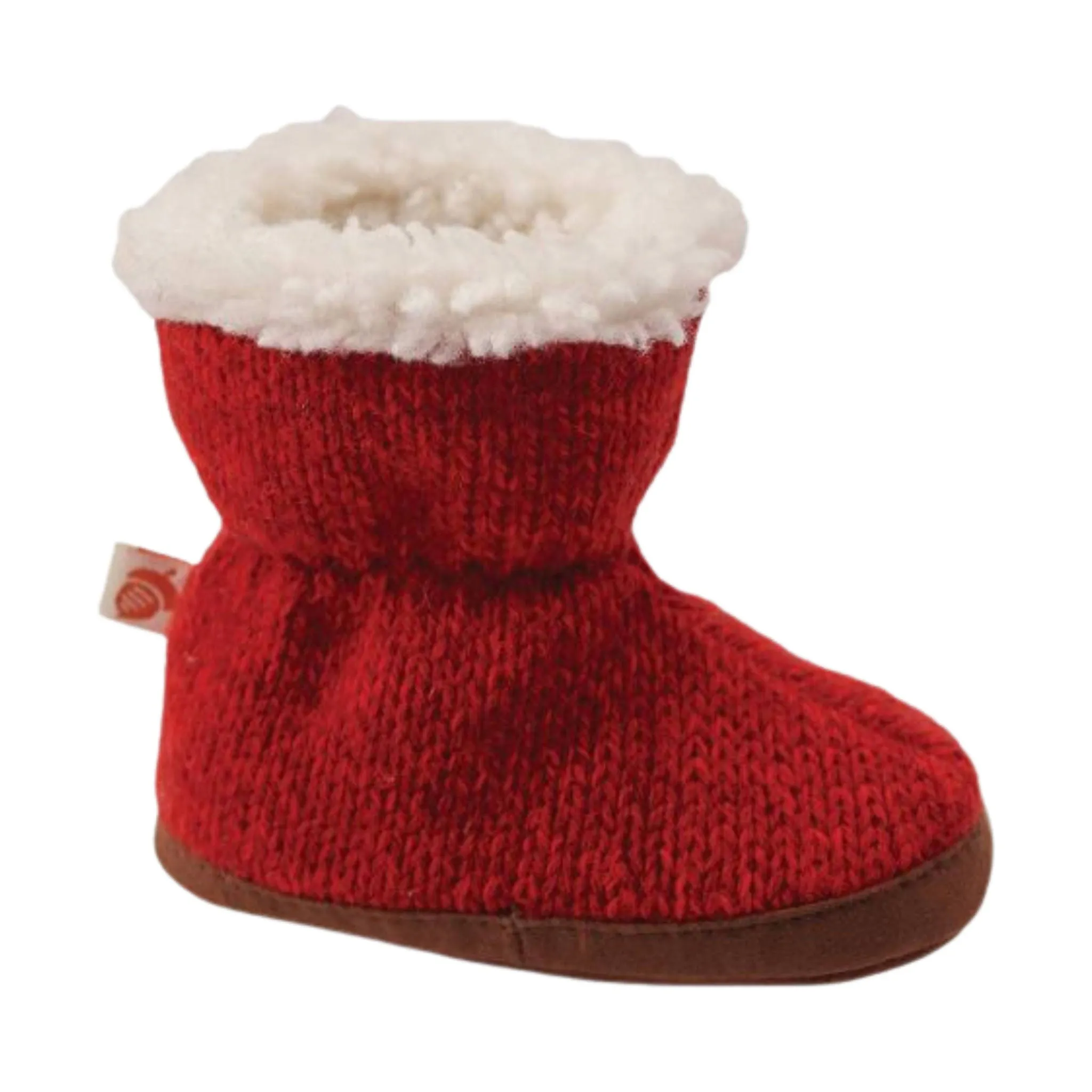 Acorn Toddler Easy Bootie Ragg Slippers - Red Ragg Wool