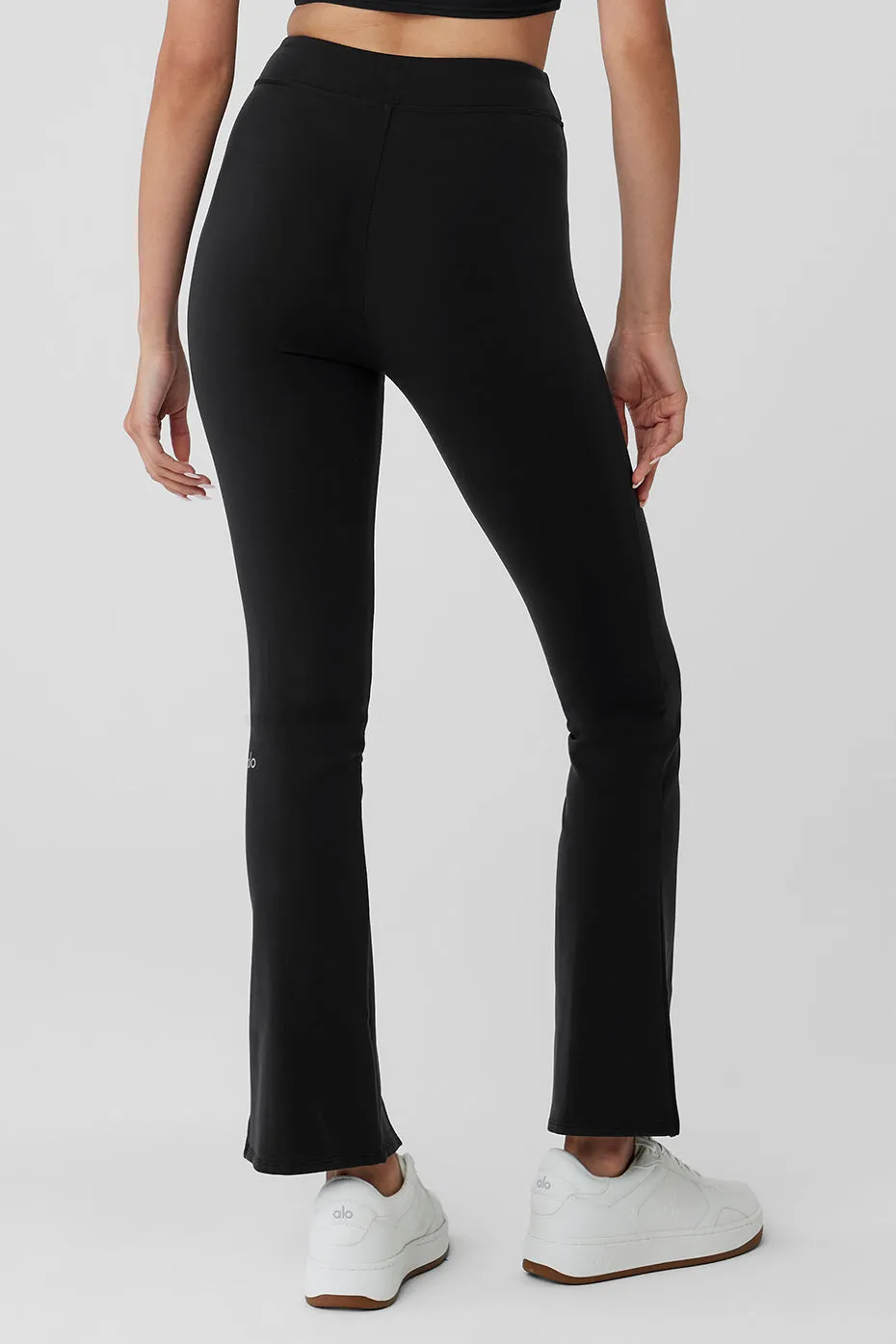 Airbrush 7/8 High Waist Flutter Legging - Black