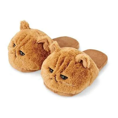 Animal Cat Women Plush Slippers