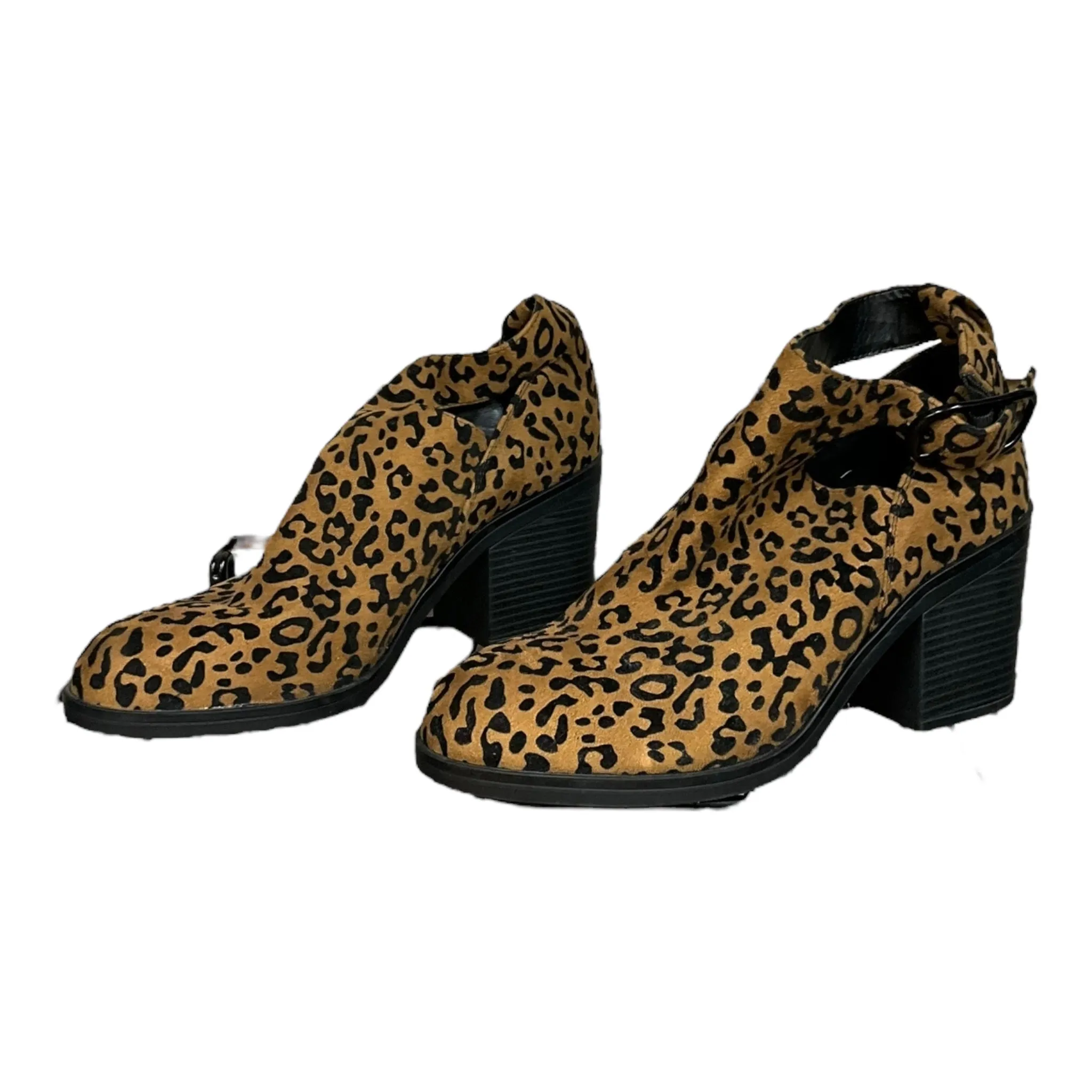 Animal Print Boots Ankle Heels Mix No 6, Size 6.5