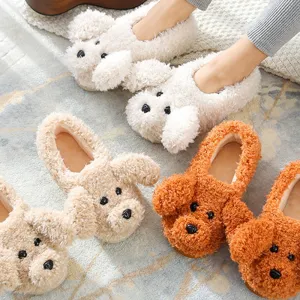 Animal Slippers Cute Dog Plush Warm Indoor