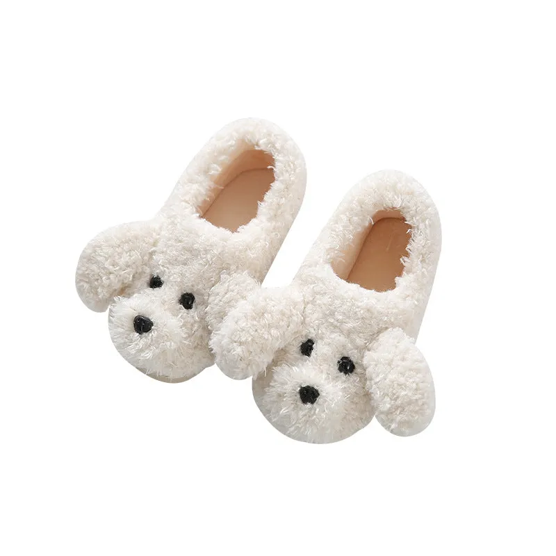 Animal Slippers Cute Dog Plush Warm Indoor