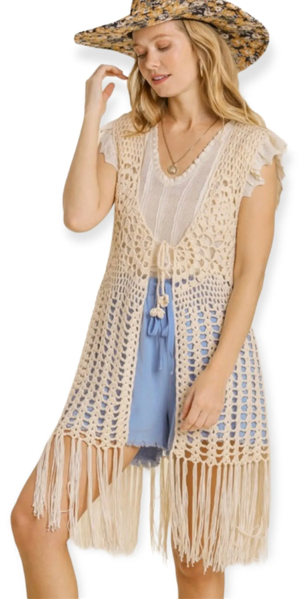 Belle's Tassel knit Vest