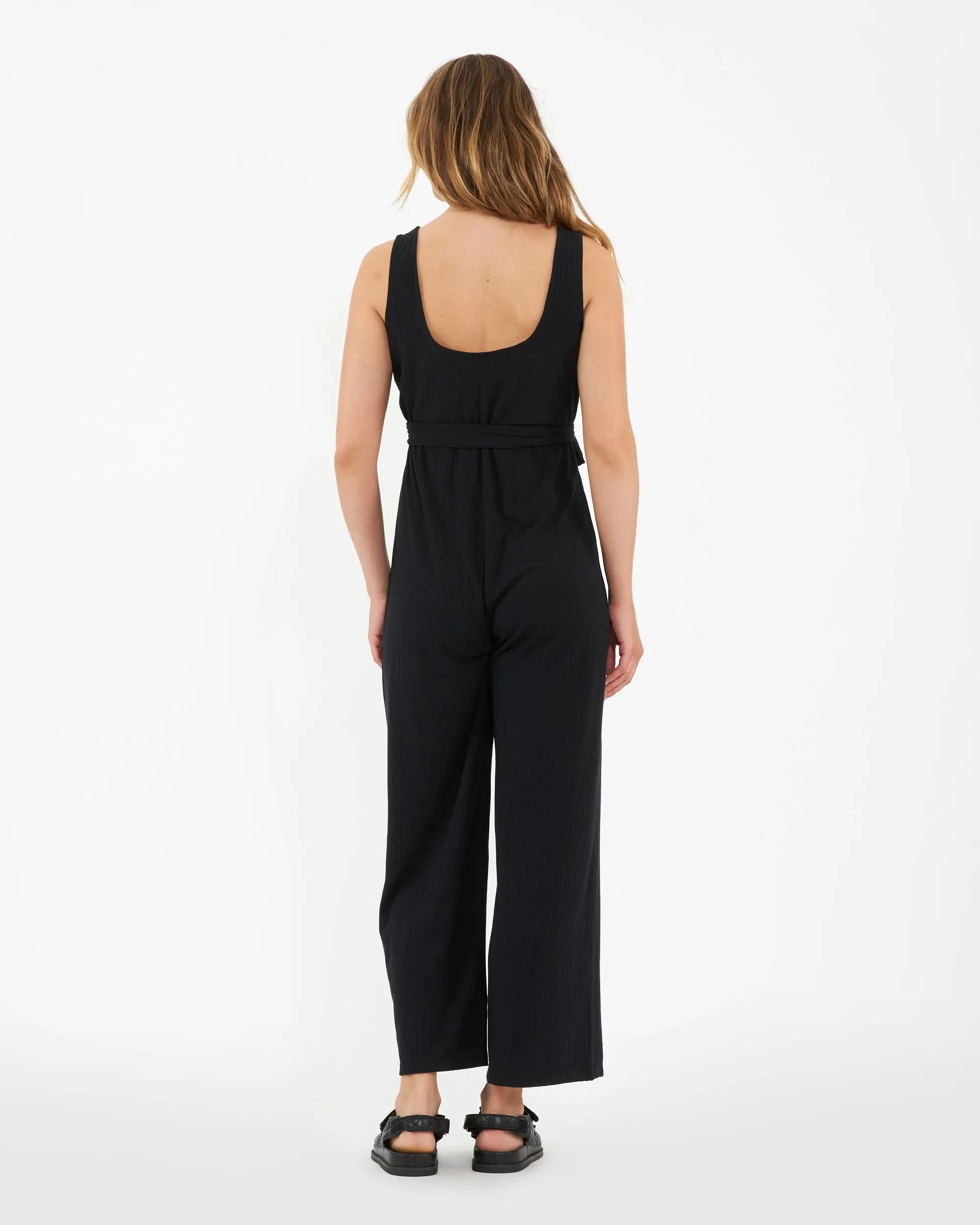 Bobby Rib Jumpsuit  Black