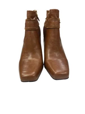 Boots Ankle Heels By Franco Sarto In Brown, Size: 9