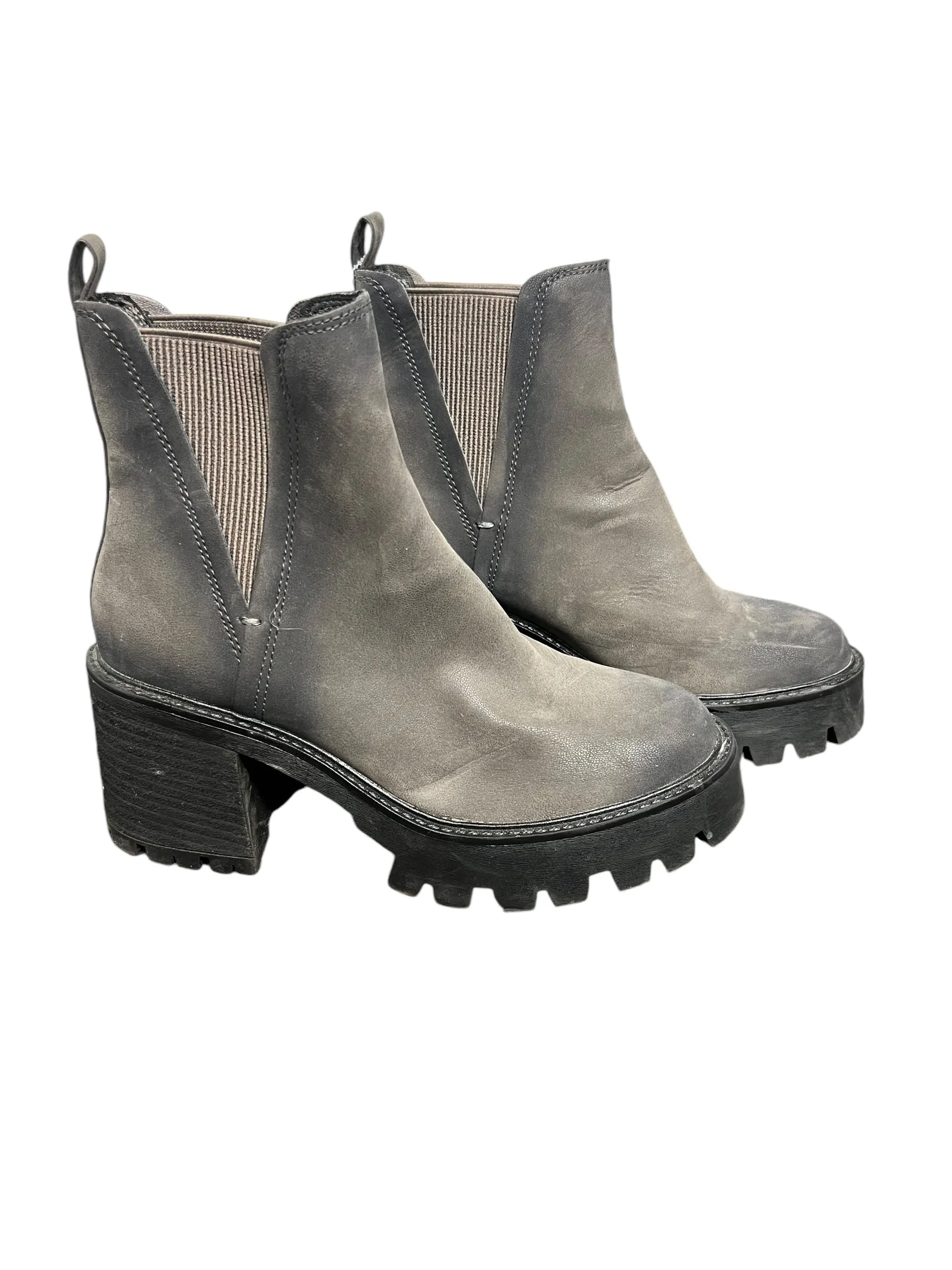 Boots Ankle Heels By Mia In Grey, Size: 7.5