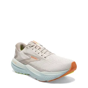 Brooks Women's Glycerin 21 Sneaker in Coconut/Aqua/Autumn Sunset