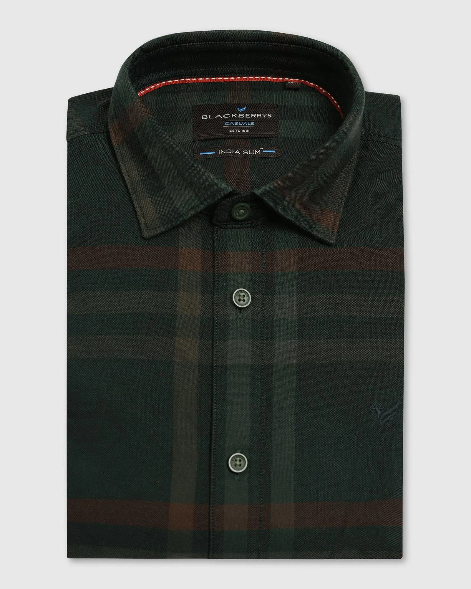 Casual Green Check Shirt - Kodik