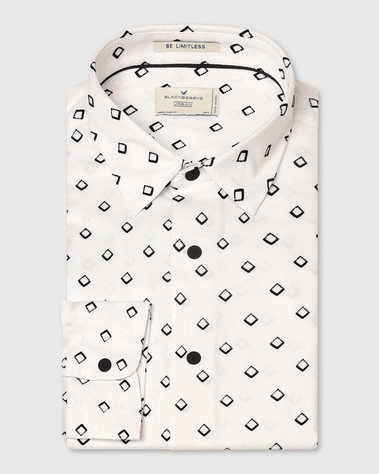 Casual White Printed Shirt - Dynamo