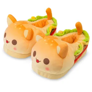 Cheeseburger Cat Slippers