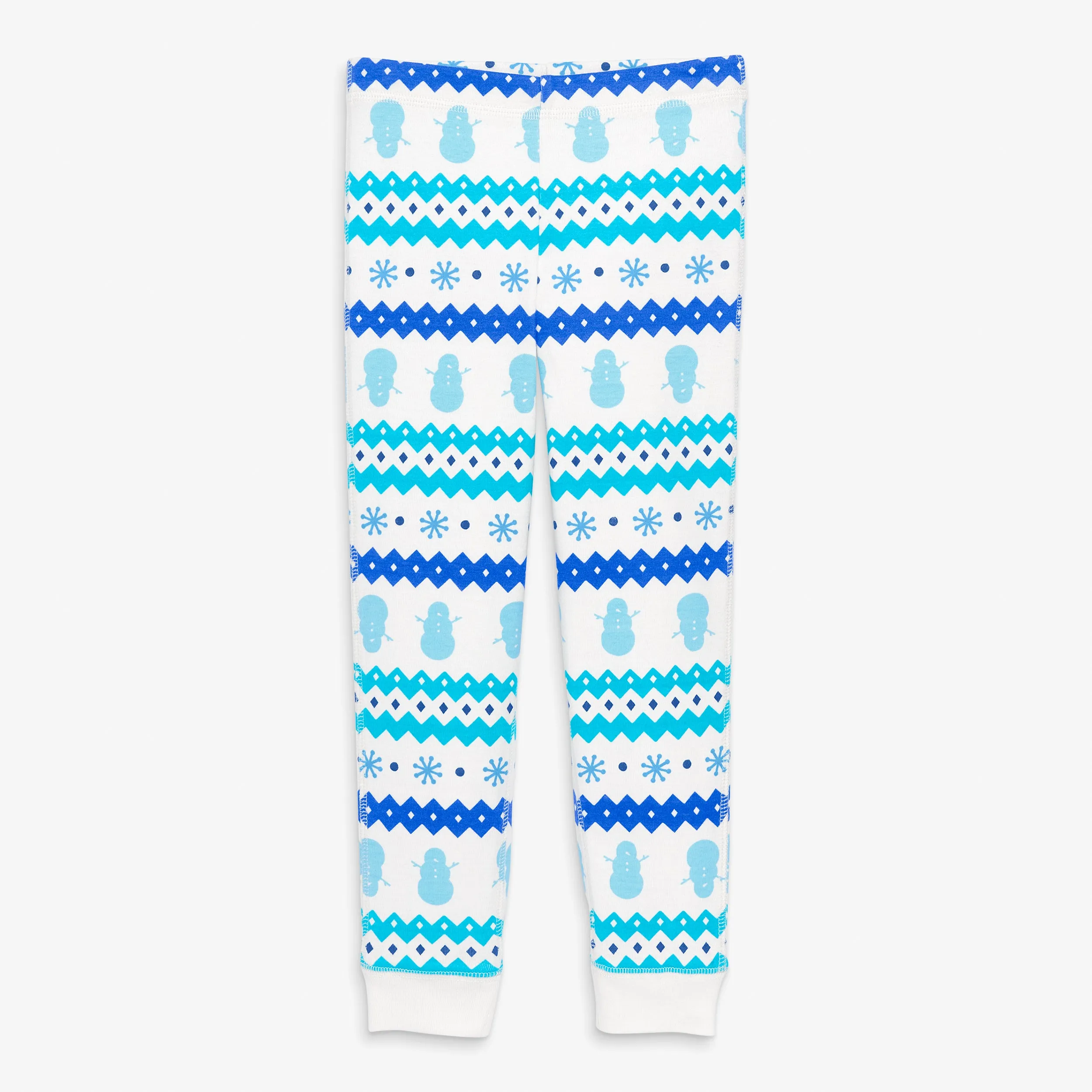 Clearance kids organic pj pant in frosty fair isle