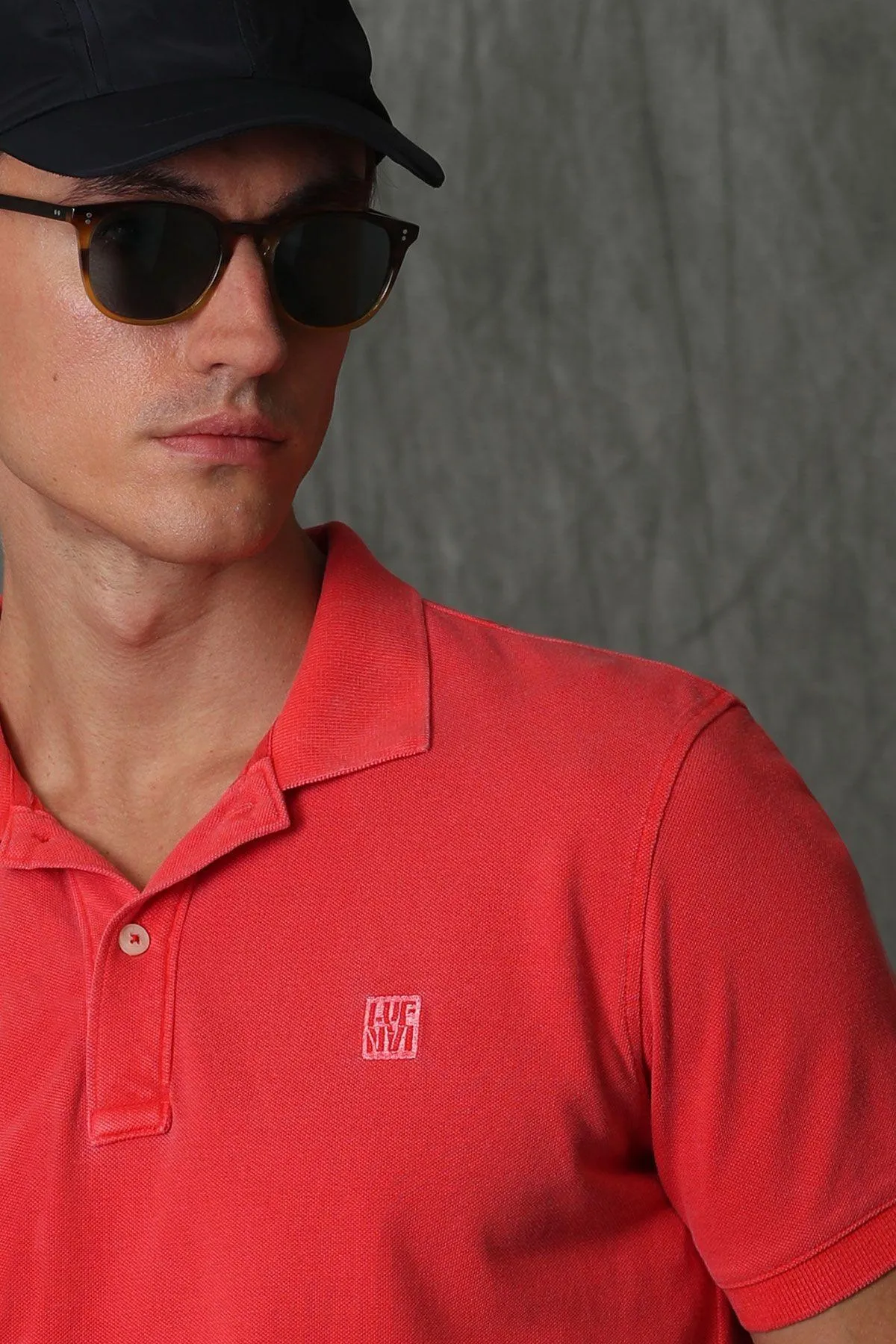 Coral Breeze Polo: The Ultimate Men's Knit Polo Shirt for Style and Comfort