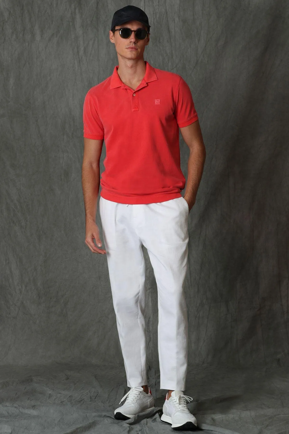 Coral Breeze Polo: The Ultimate Men's Knit Polo Shirt for Style and Comfort