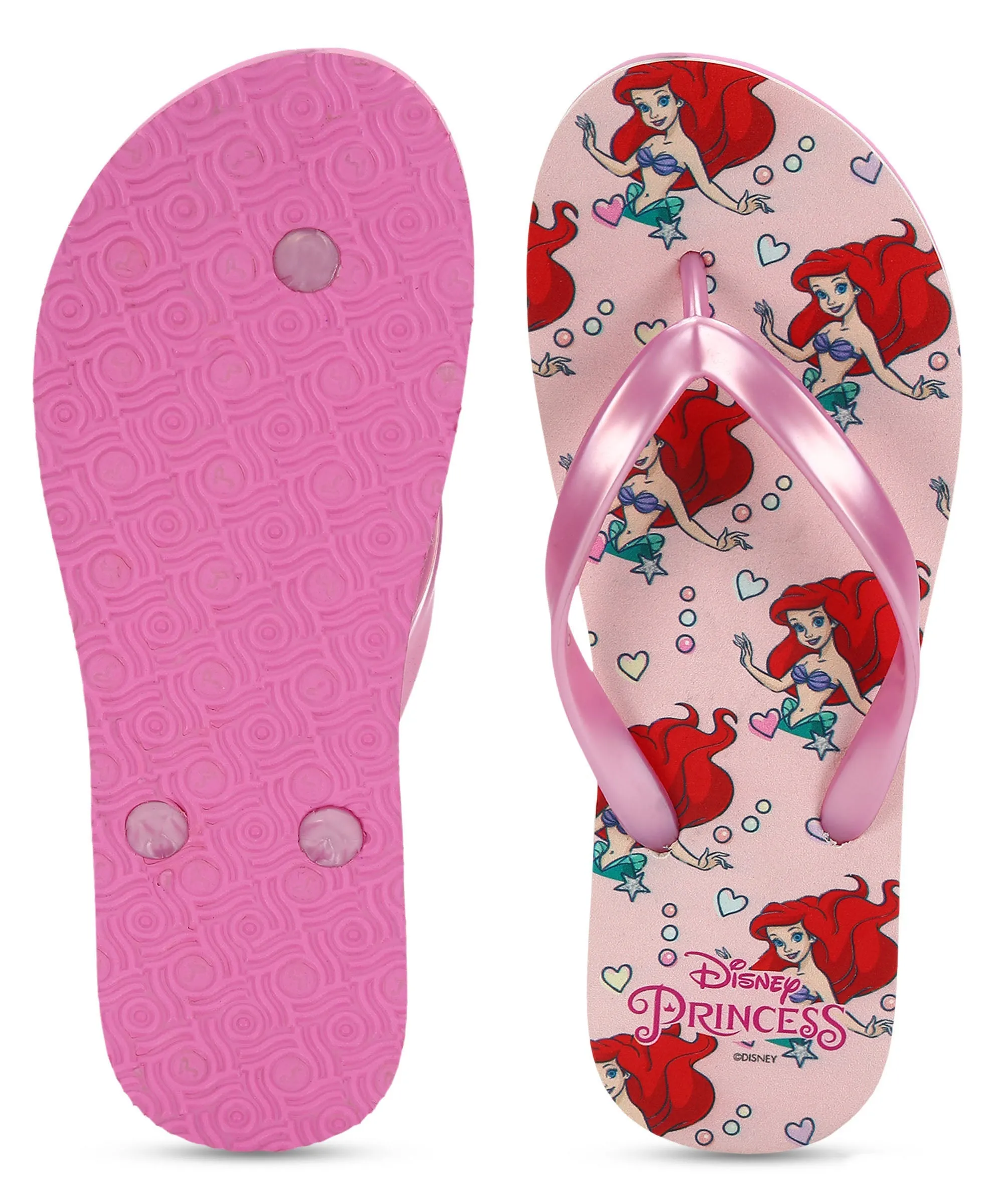 Disney Ariel HWDK3739L Women's Slippers | Stylish Comfortable Slippers with Cushioned Footbed Anti-Skid Soles | Perfect for Everyday Use Pink