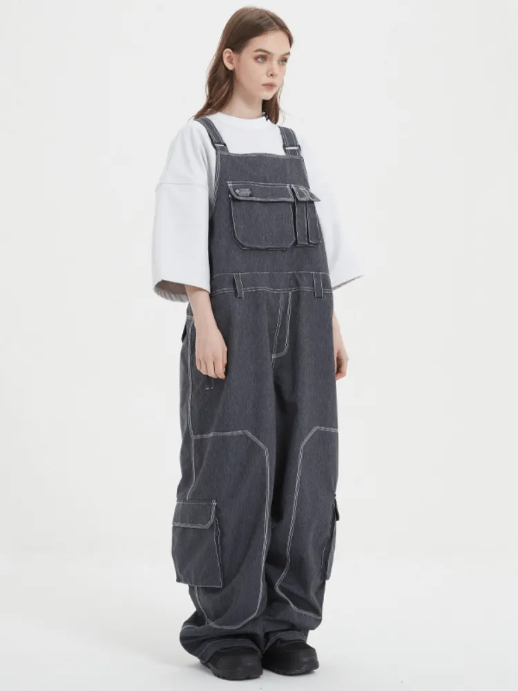 Doorek Loose Demin Snow Bibs - Unisex