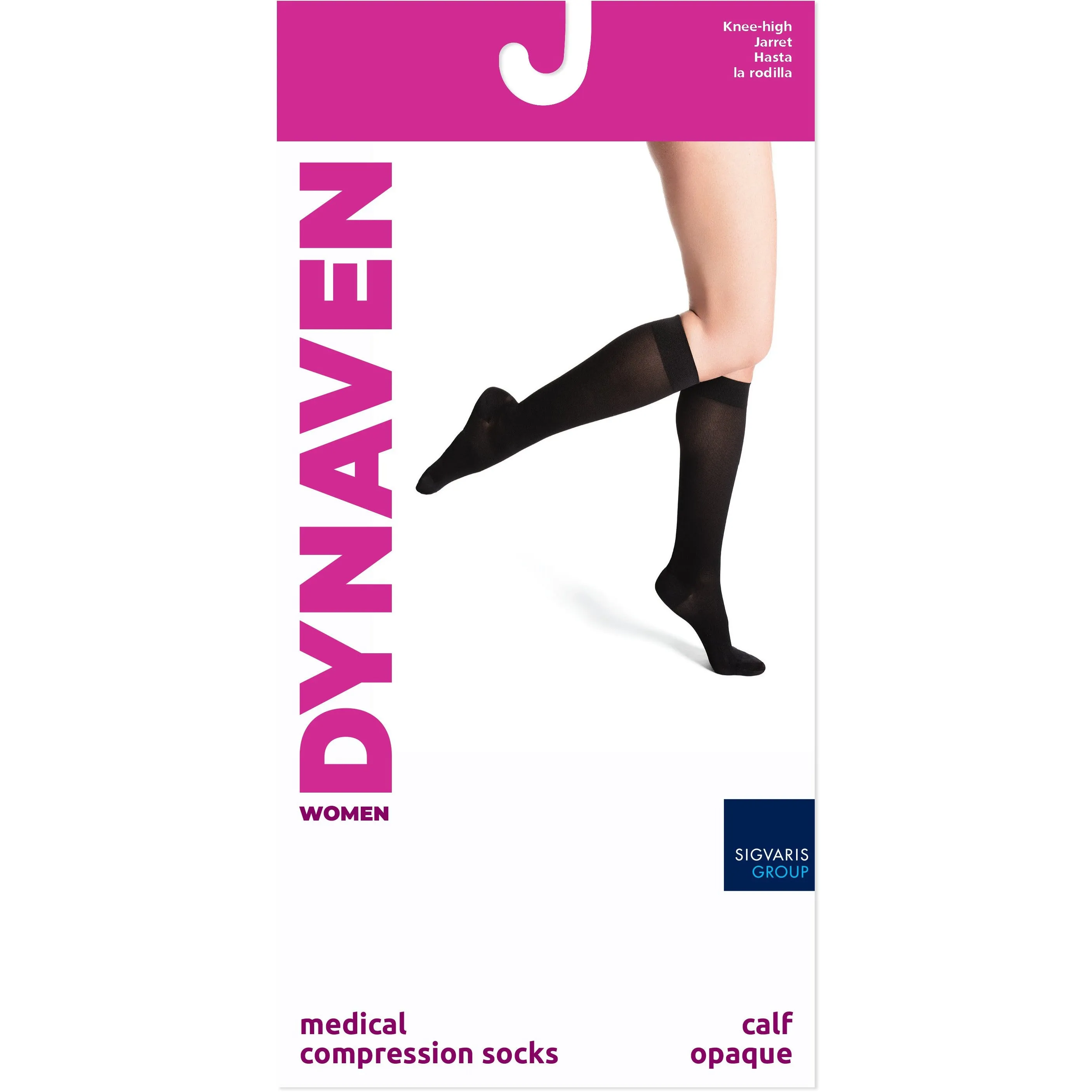 Dynaven Opaque Women's Knee High 20-30 mmHg