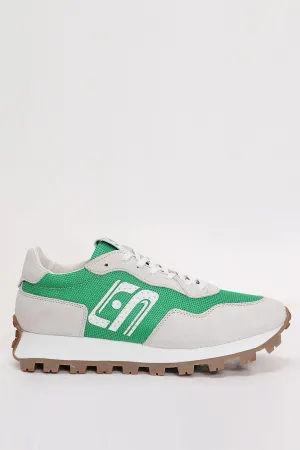 Emerald Essence Leather Sneakers: The Epitome of Modern Elegance