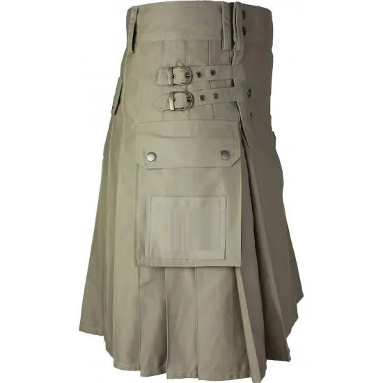 Fashionable Casual Five Studs Utility Kilt