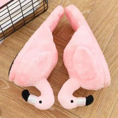 Flamingo Slippers Pantoffles Cotton Shoe