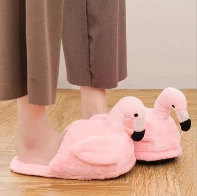 Flamingo Slippers Pantoffles Cotton Shoe