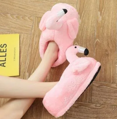 Flamingo Slippers Pantoffles Cotton Shoe