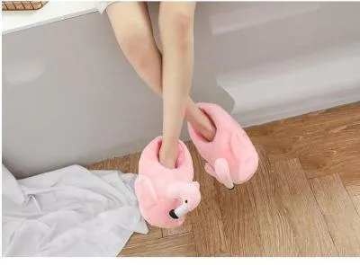 Flamingo Slippers Pantoffles Cotton Shoe