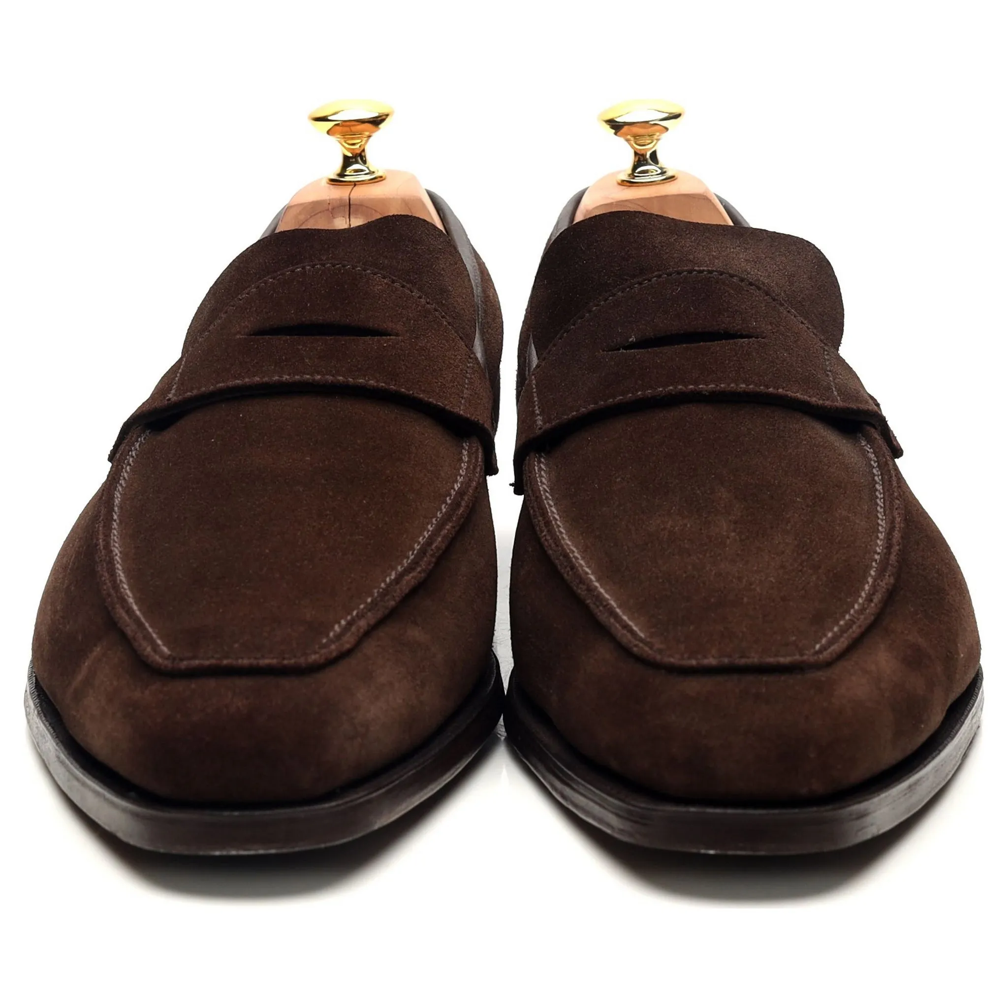 'George' Dark Brown Suede Loafers UK 11 E