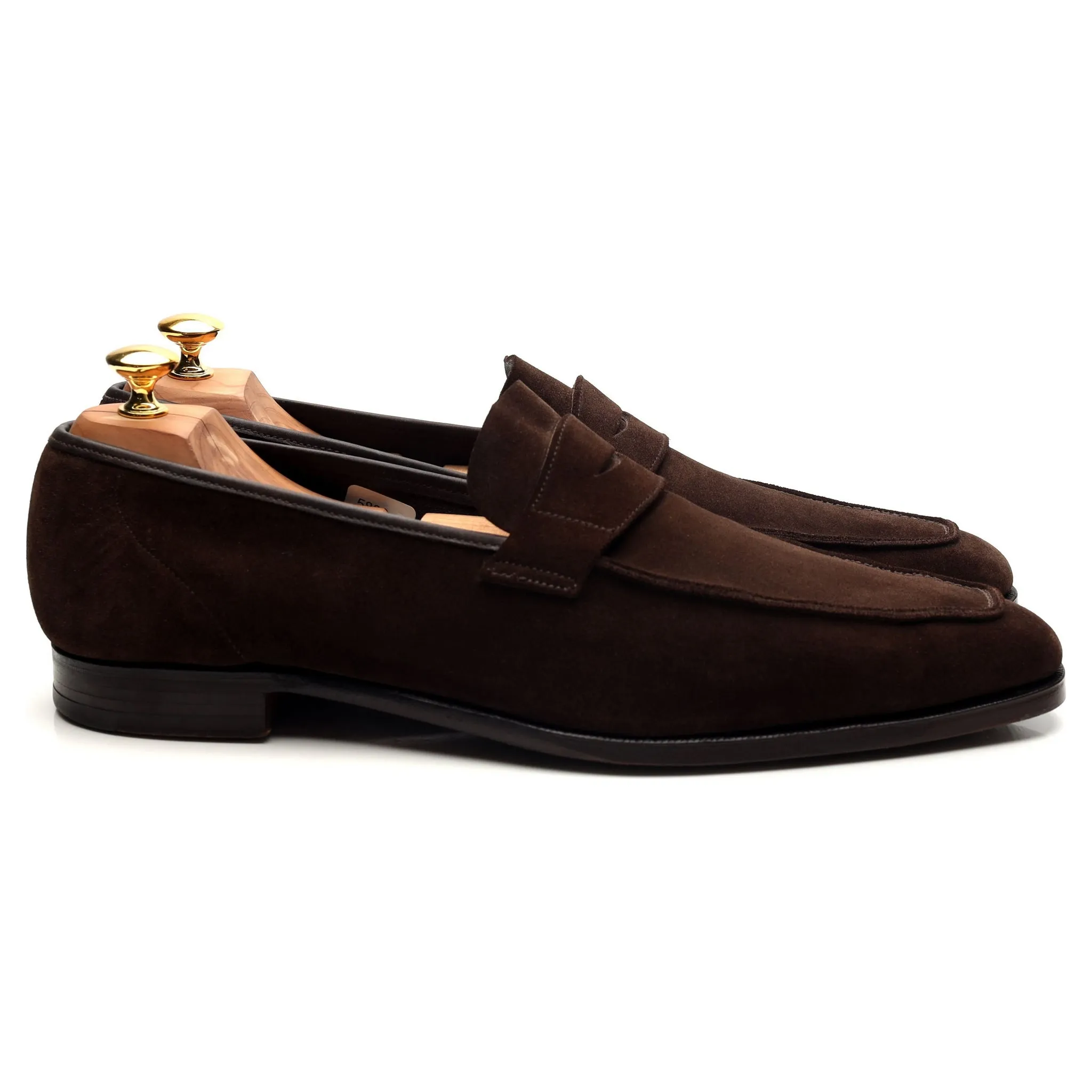 'George' Dark Brown Suede Loafers UK 11 E