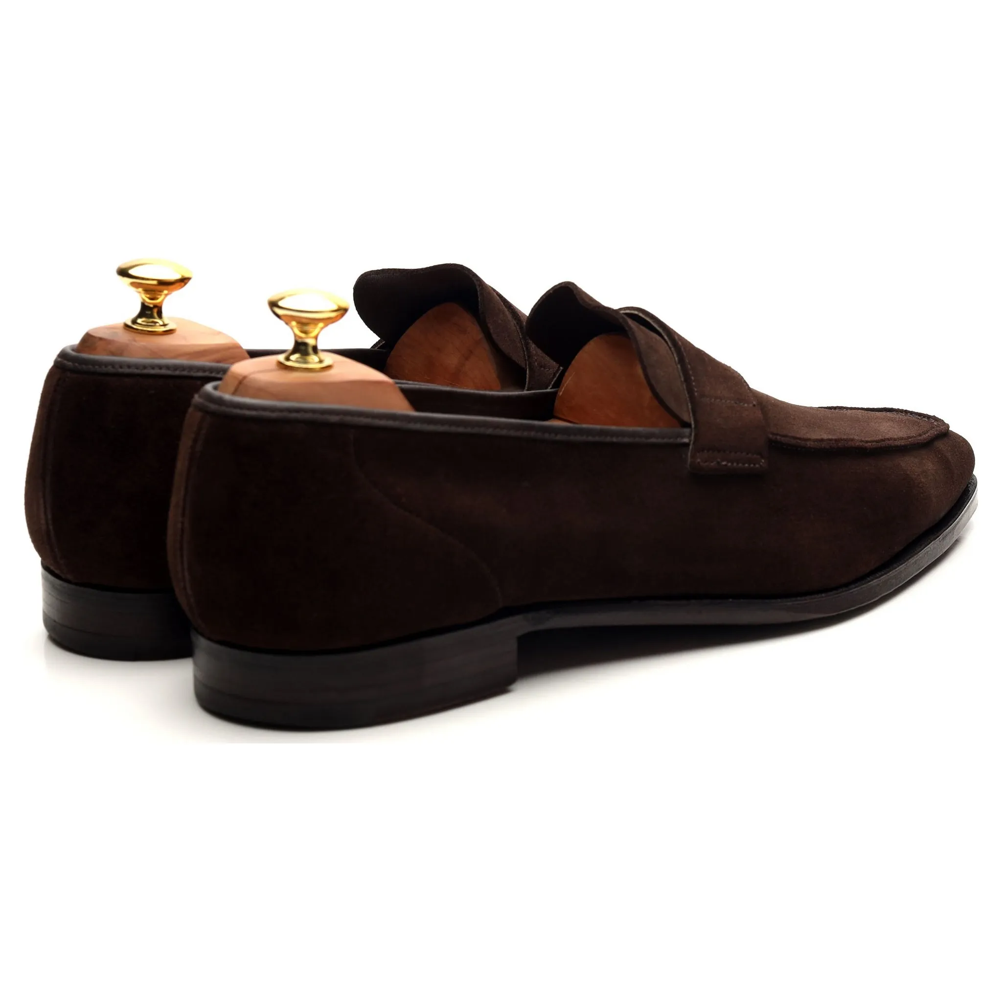 'George' Dark Brown Suede Loafers UK 11 E