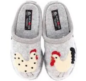 Haflinger Chicken Slipper in Silver Grey