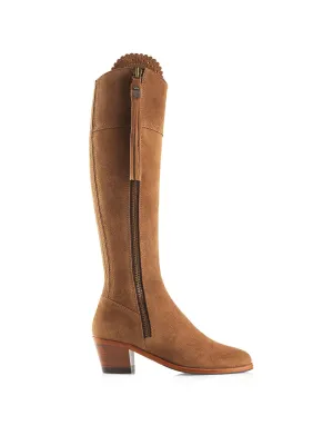 Heeled Regina Petite (Regular) - Tan Suede