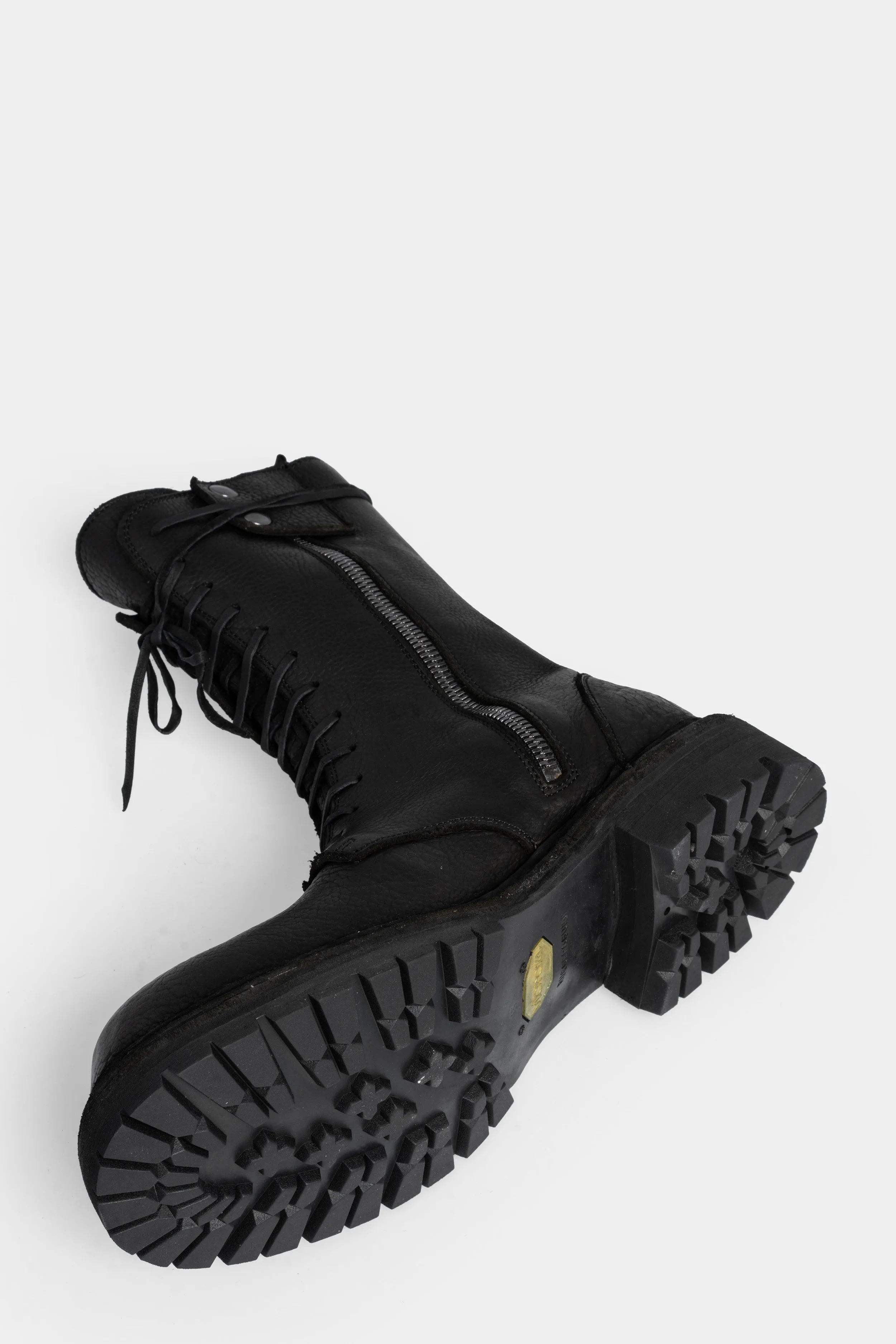 High laced combat zip boots | ER01V