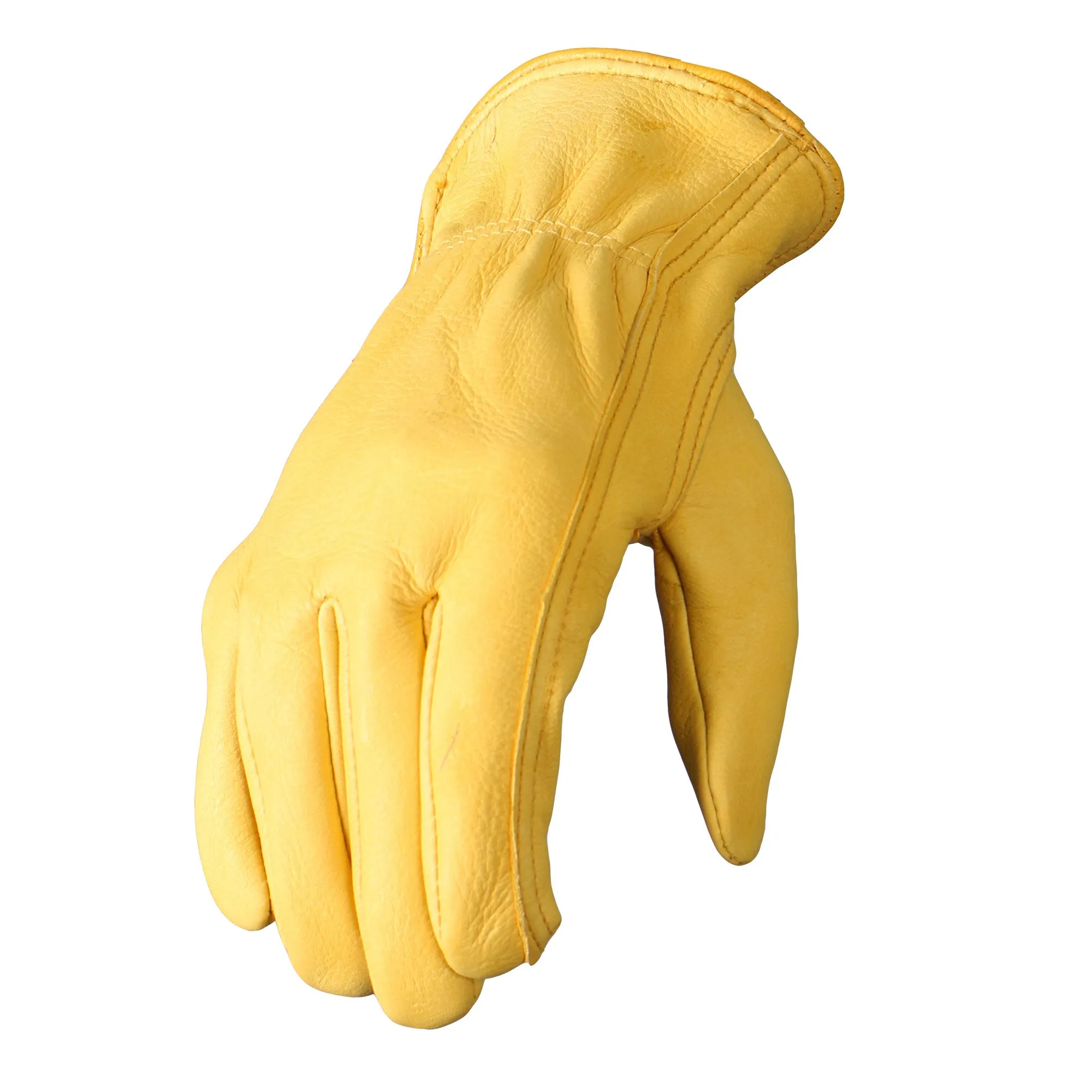 Hot Leathers GVD1012 Gold Deerskin Leather Driving Gloves