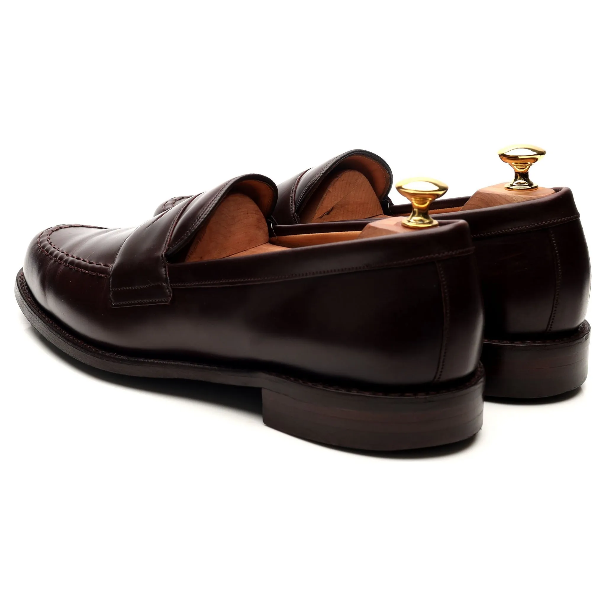 'Howard' Burgundy Leather Loafers UK 9 F