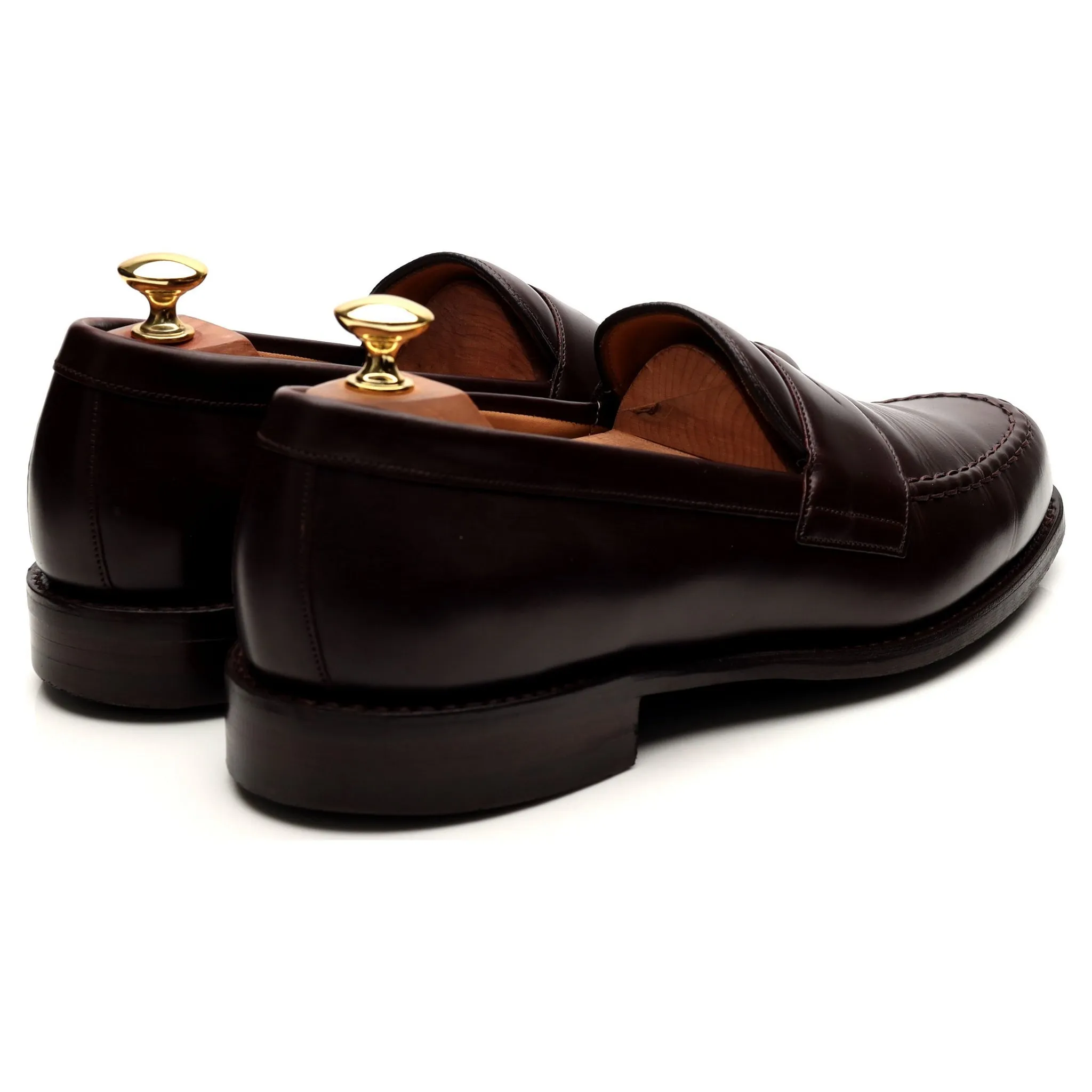 'Howard' Burgundy Leather Loafers UK 9 F