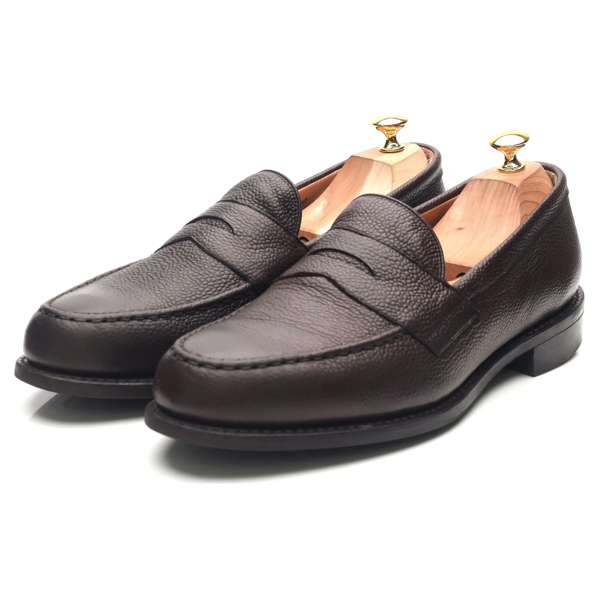 'Howard' Dark Brown Leather Loafers UK 11 F