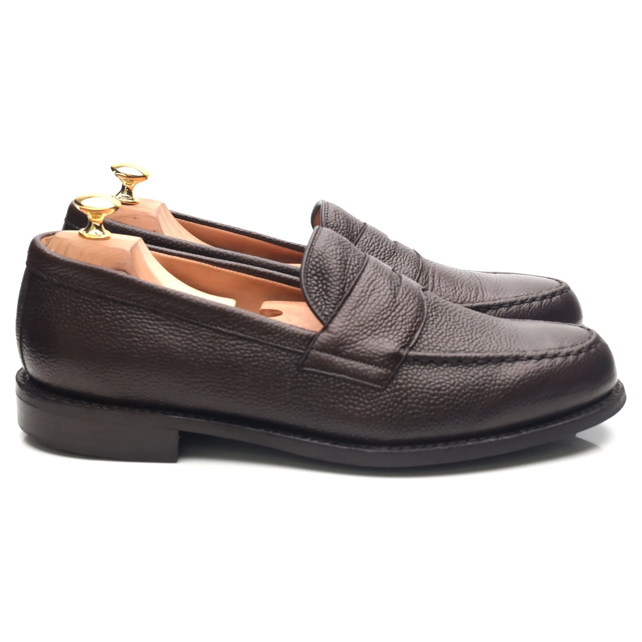 'Howard' Dark Brown Leather Loafers UK 11 F