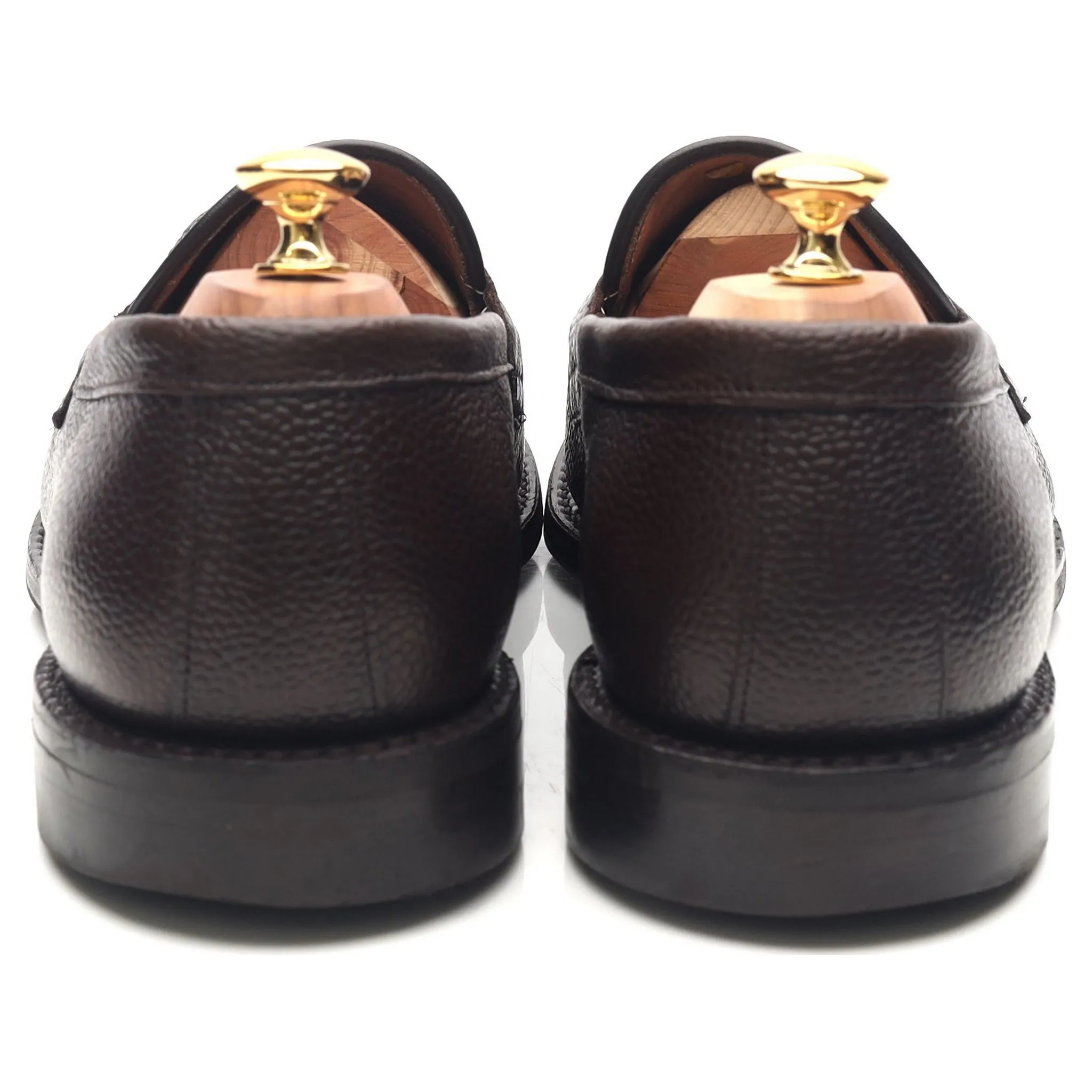 'Howard' Dark Brown Leather Loafers UK 11 F