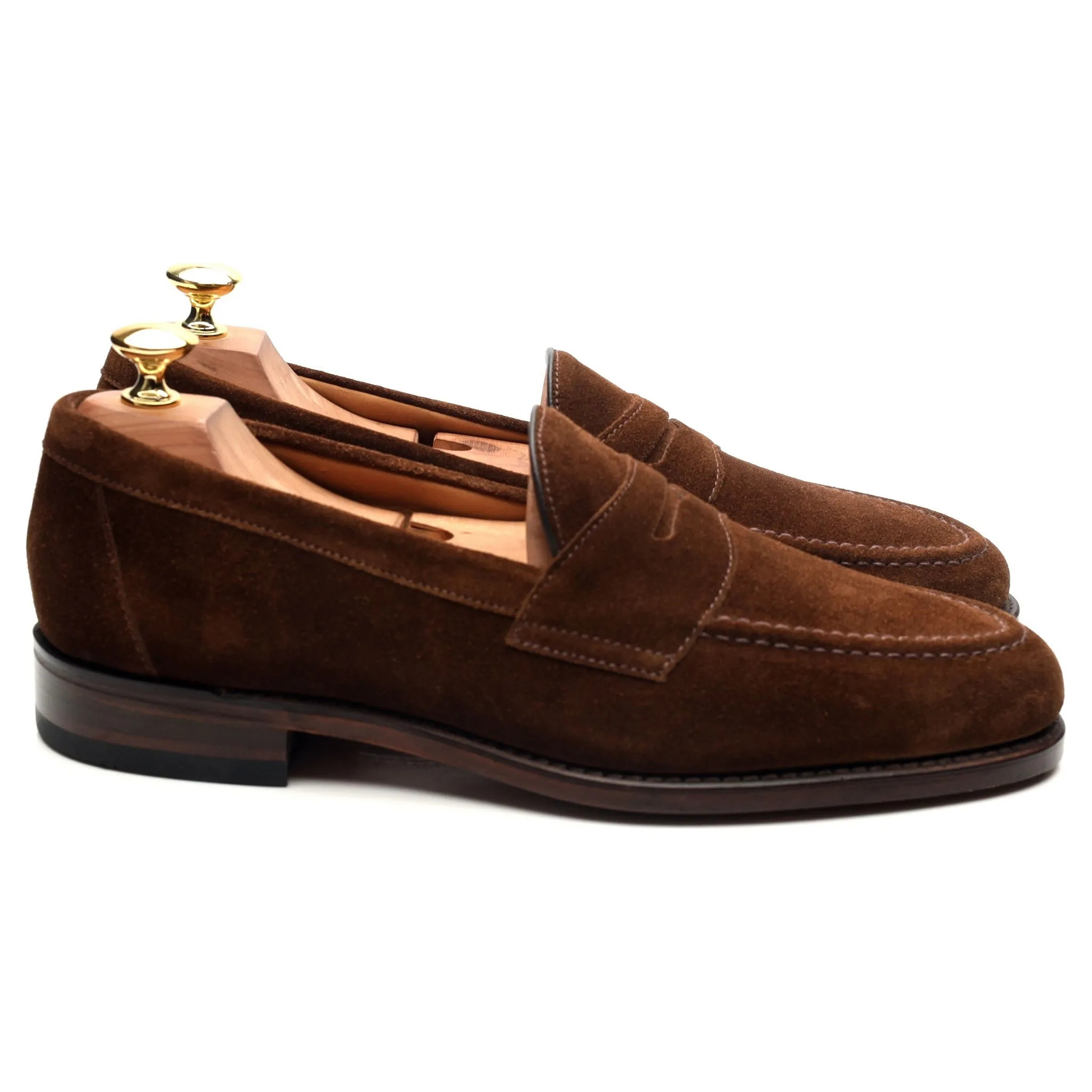 'Imperial' Brown Suede Loafers UK 8 F