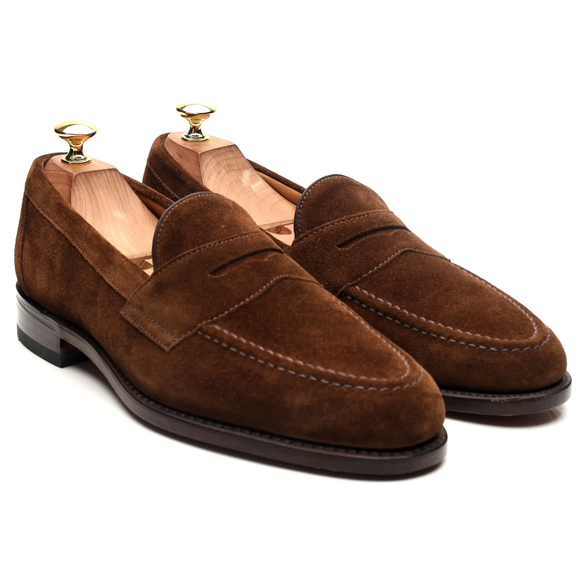 'Imperial' Brown Suede Loafers UK 8 F