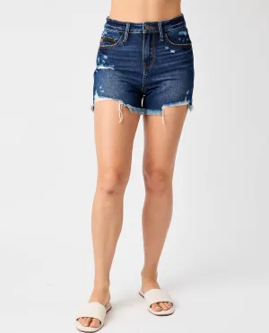 Judy Blue High Waist Rigid Magic Fray Hem Shorts