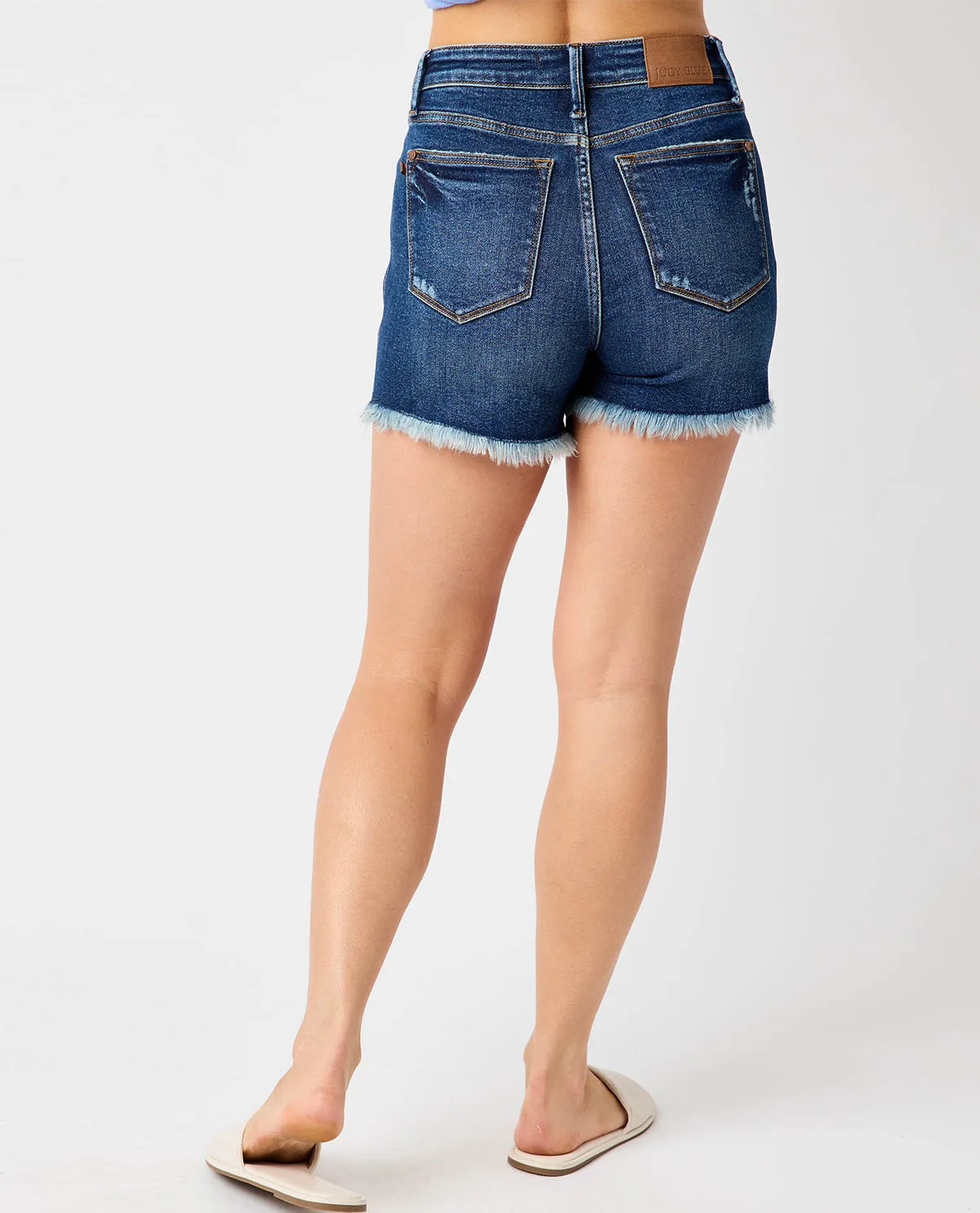 Judy Blue High Waist Rigid Magic Fray Hem Shorts