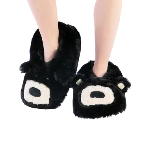 Lazyone Black Bear Critter Slippers