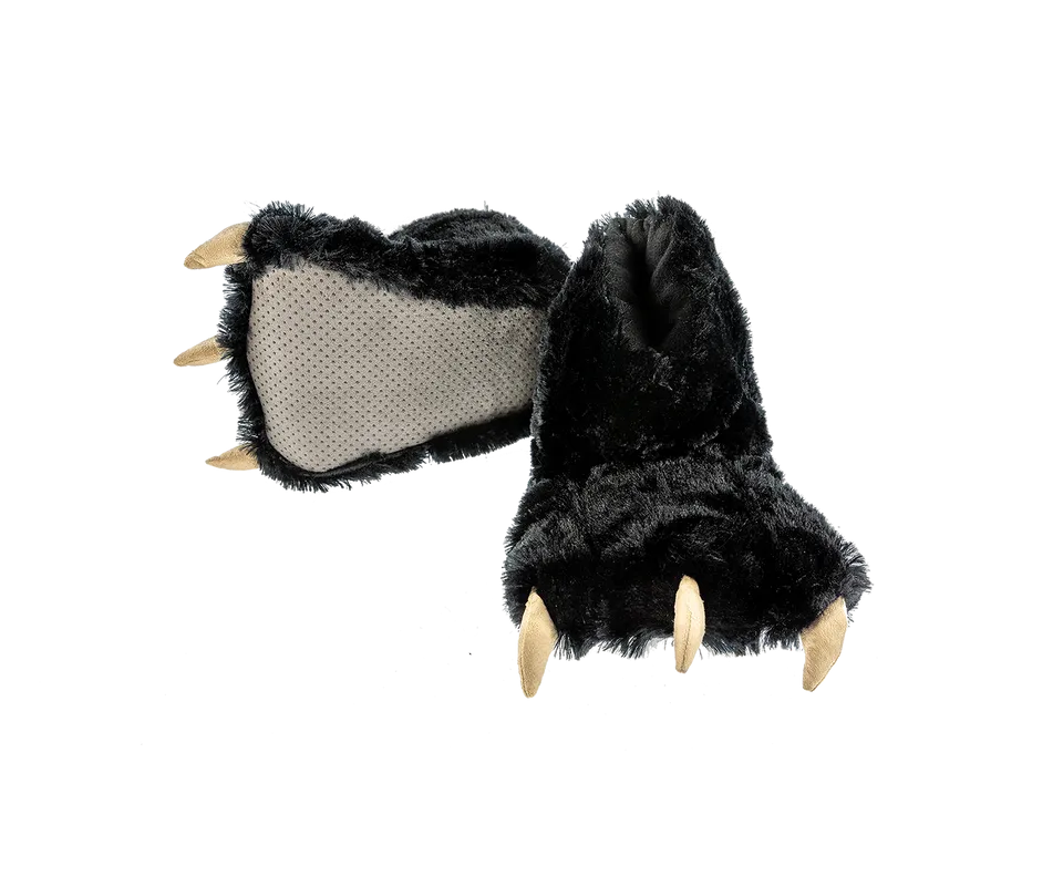 LazyOne Black Bear Paw Slipper