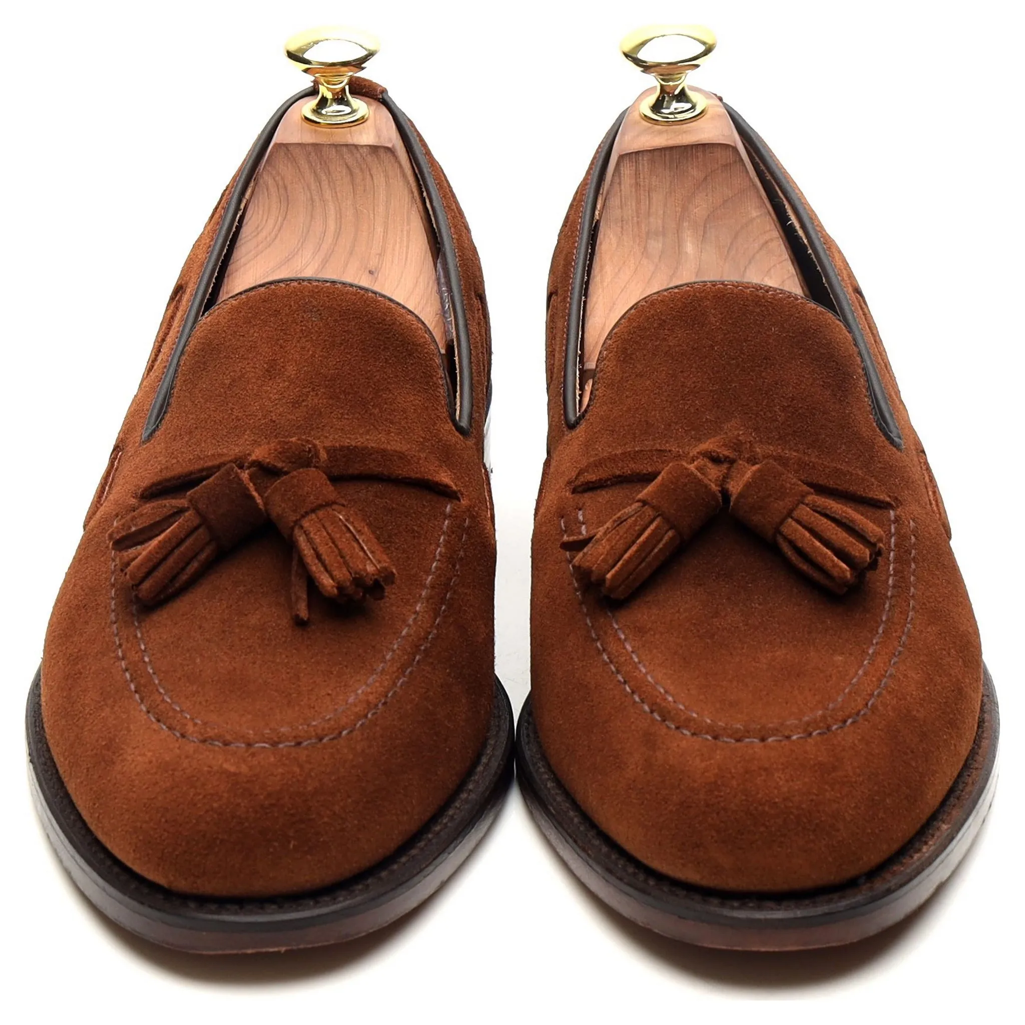 'Lincoln' Brown Suede Tassel Loafers UK 7.5 F