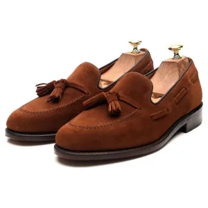 'Lincoln' Brown Suede Tassel Loafers UK 7.5 F